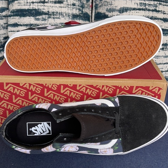 Vans Old Skool Romantic Floral Black/True White MENS - Picture 4 of 16